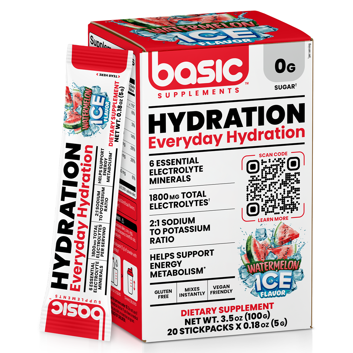Hydration by Basic Supplements Watermelon