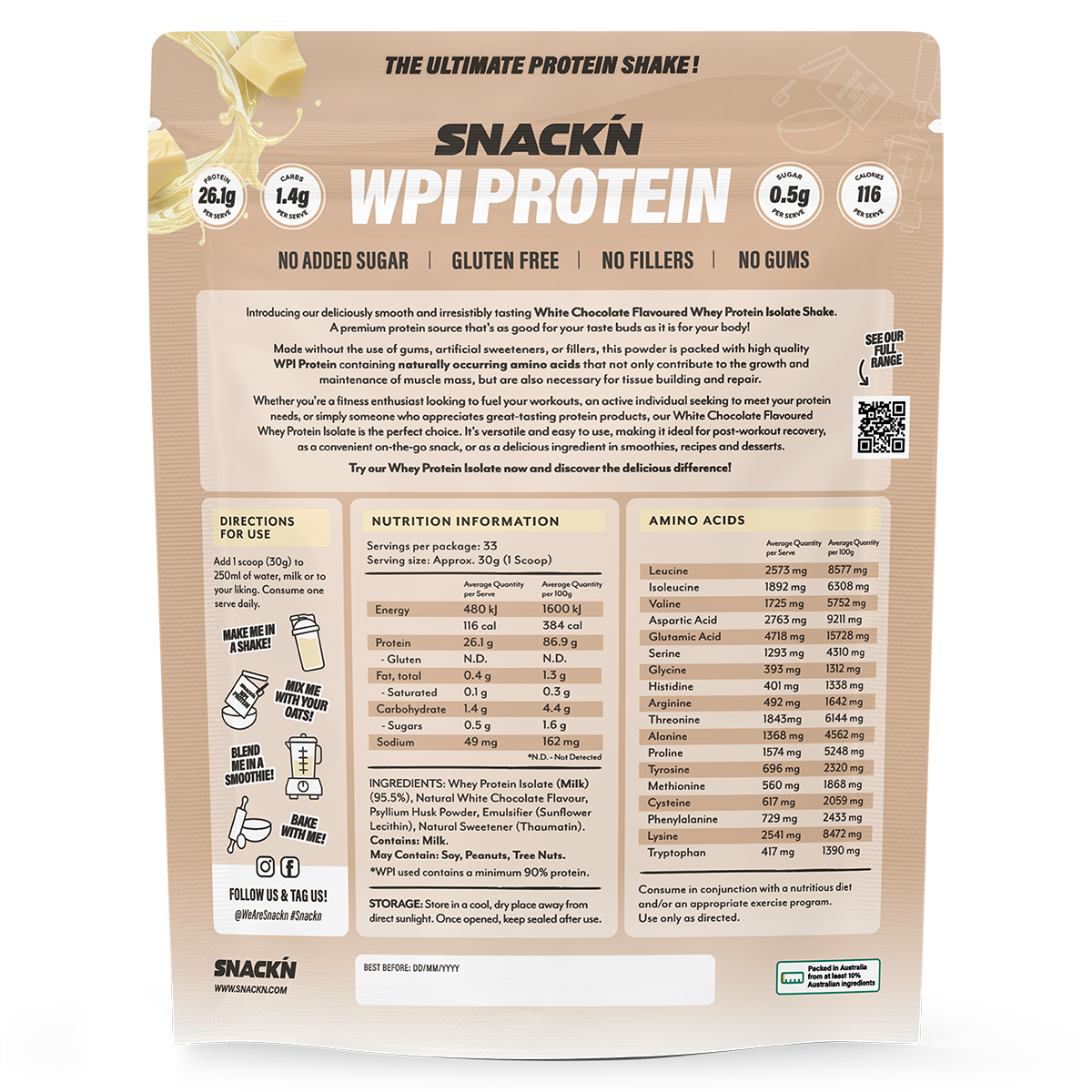 WPI Protein by Snackn