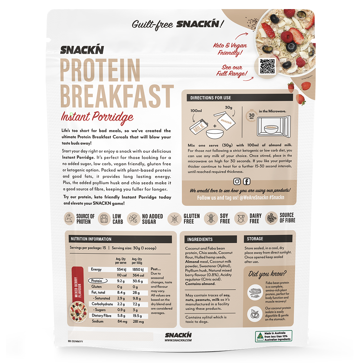 Instant Porridge by Snackn